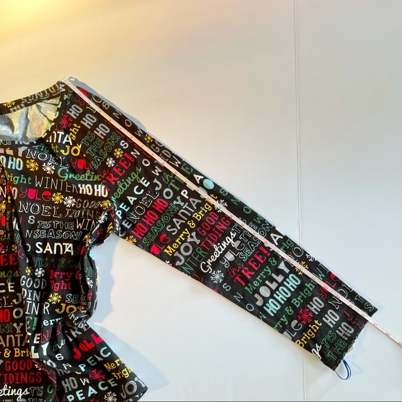 Sleep Sense Women’s Holiday Word-Print Jersey Sleep Top Size M - Picture 11 of 14